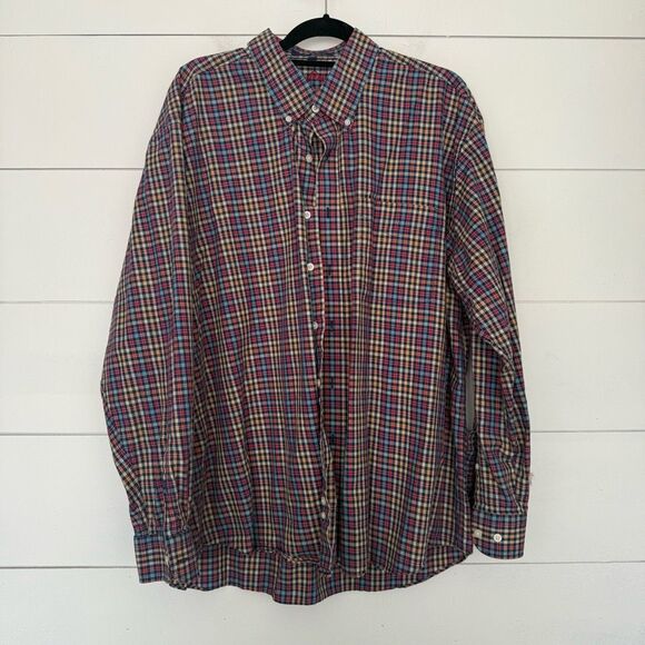 Alan Flusser Men’s XXL Plaid Button Down Shirt - Picture 1 of 5
